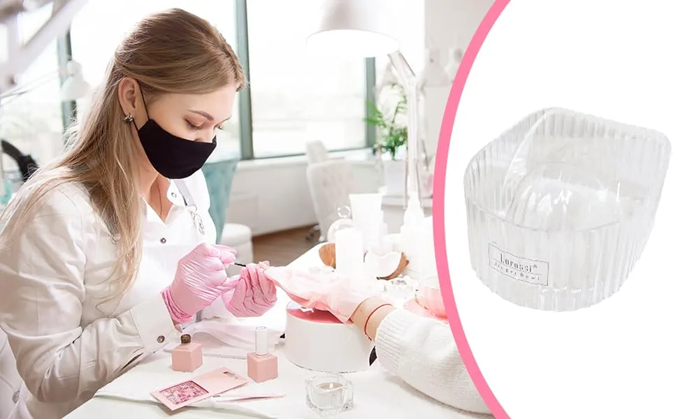 Harilla Compact Nail Soaking Bowl Shell Shape Comfortable Soak Off Polish Remover for Nail Cleaning Manicure Tool Girls Clear - product information 6