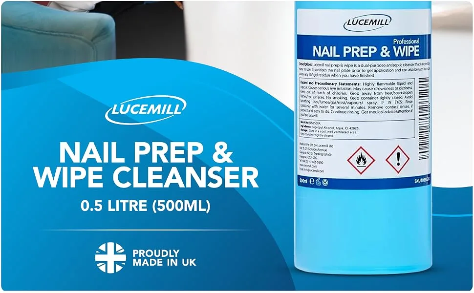 500ml Lucemill Nail Prep & Wipe Gel Nail Polish Cleanser - product information 2