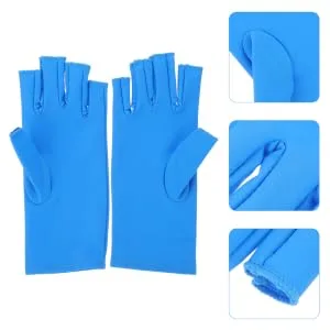 SOESFOUFU 1 Pair Nail Gloves Elastic Spandex Radiation Protection Child 20X8X0.4CM - product information 1