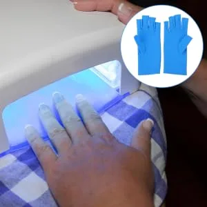 SOESFOUFU 1 Pair Nail Gloves Elastic Spandex Radiation Protection Child 20X8X0.4CM - product information 2