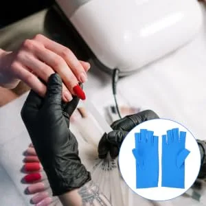 SOESFOUFU 1 Pair Nail Gloves Elastic Spandex Radiation Protection Child 20X8X0.4CM - product information 3