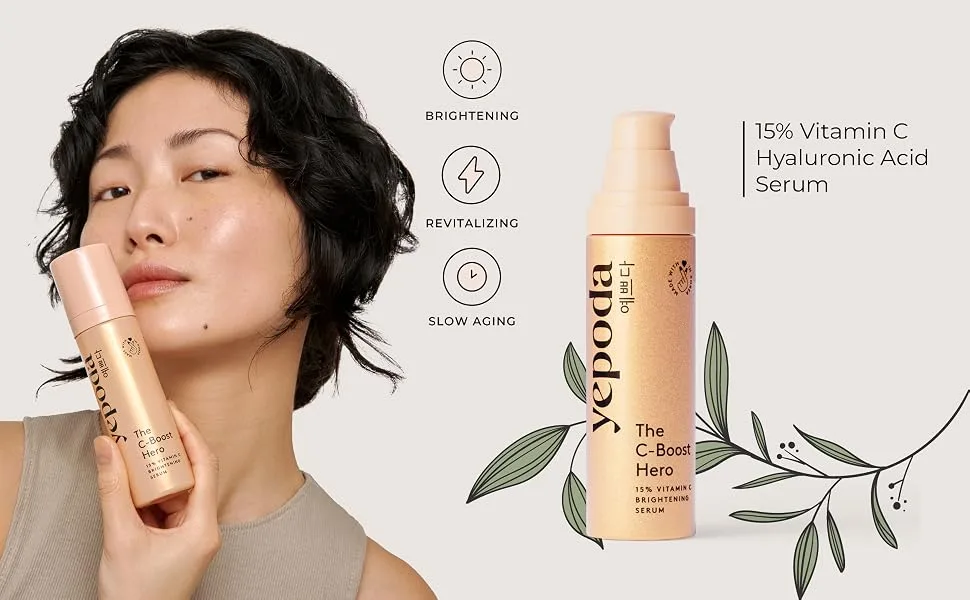 Yepoda - The C-Boost Hero - Powerful 15% Vitamin C serum with other hero ingredients (30 ml) - CBOOST Efficacy