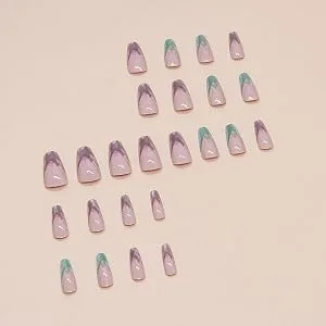 Uitseld False Nails Set Colorful Press on False Nails | Cute Supplies Portable Press on Nails for Holiday Family Gatherings Dates - Diverse Accessories