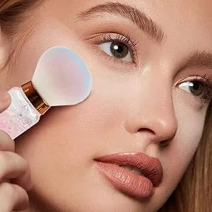 Bexdug Makeup Brushes Soft Blush Loose Powder Brush - Face Powder Brush Large Makeup Tool Powder Brush for Shadow and Highlight Green - Exquisitely Crafted