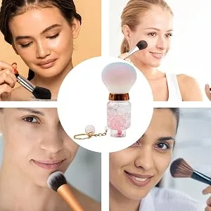 Bexdug Makeup Brushes Soft Blush Loose Powder Brush - Face Powder Brush Large Makeup Tool Powder Brush for Shadow and Highlight Green - Not Easy to Break