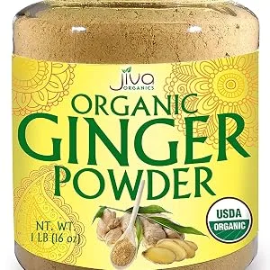 Jiva Organics Organic Ginger Root Powder, 1 LB Bulk - Non-GMO - for Cooking, Baking, Tea & More 1 Pound (Pack of 1) - product information 2