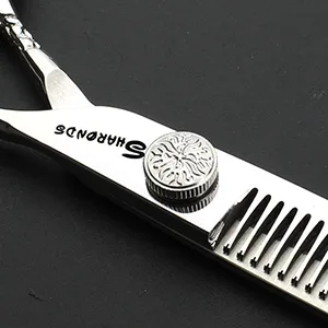 6-inch personalized rose printing hair scissors set hair stylist barber special tools (Scissors set) - product information 3
