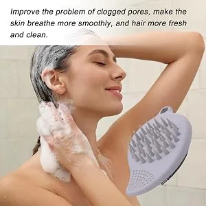 Facial Washer Face Washer - Double Sided Silicone Face Scrub Brush | Manual Skin Care Scalp Brush Versatile Hand Scrubber Grey-green - Facial Scrubber,Face Exfoliating Scrubber