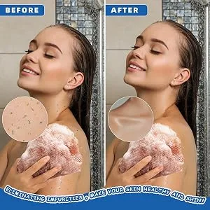 Long Mesh Body Sponge African Mesh Shower Sponge 3 Pieces Bath Sponge Dead Skin Remover for Men Women Blue - Innovative function