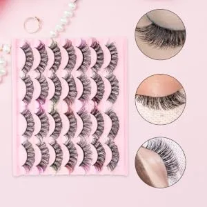 14 Pairs false lashes lash clusters cluster lashes colored lash extensions false lash extensions curl lash clusters individual lashes fake lashes eyelash Imitation extend - product information 1