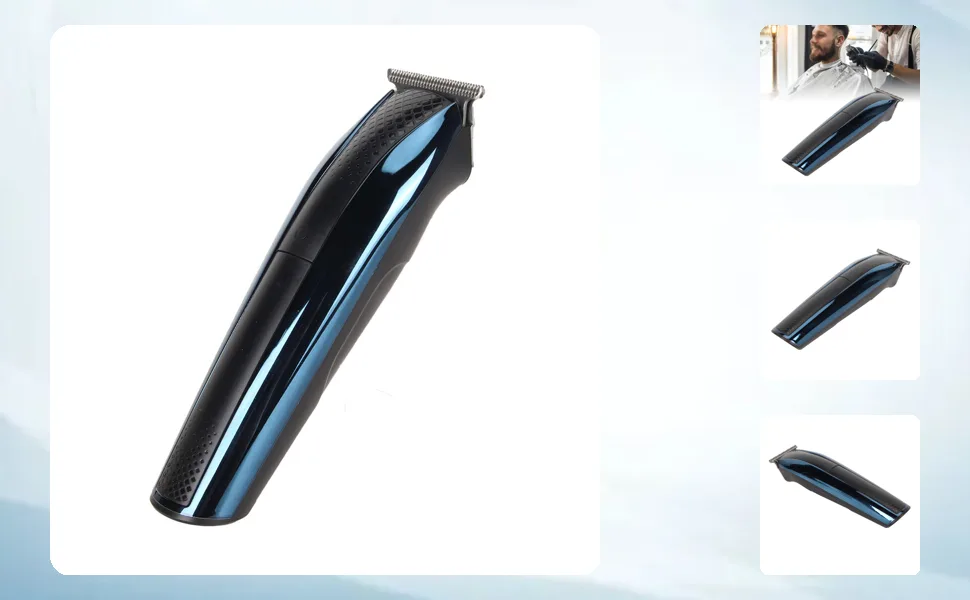 Electric Hair Clipper Professional USB Rechargeable LCD Display Hair Cutting Trimmer with 5 Guide Combs - 1413230122111-1