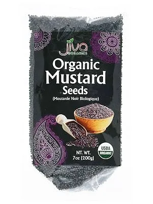 Jiva Organic Black Mustard Seeds Whole 2.75 Pound Bulk Bag - Non-GMO Keto Friendly, Non-Irradiated - product information 2