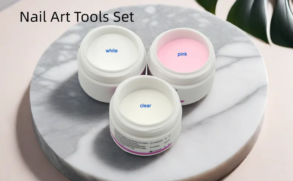 Nail Powder Set 12 Colors Strengthening Shiny Nails for Home or Salon Use (Assorted Color) - Nail Art Tools Set