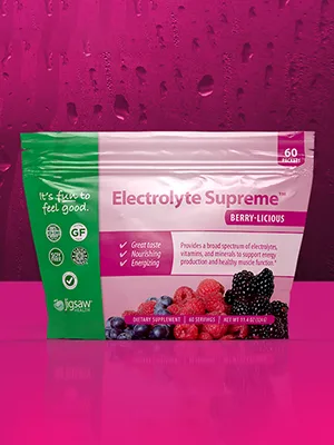 Jigsaw Health Electrolyte Supreme Packets, Berry Licious, 60 Servings Packets Berry 60 Servings (Pack of 1) - Hero Shot