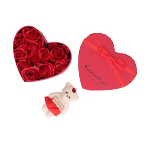 Soap Rose Gift Box Heartshaped Home Decorations Romantic Soft Bath Flower Soap for Valentine's Day Birthday Anniversary - product information 2