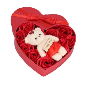 Soap Rose Gift Box Heartshaped Home Decorations Romantic Soft Bath Flower Soap for Valentine's Day Birthday Anniversary - product information 3