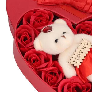 Soap Rose Gift Box Heartshaped Home Decorations Romantic Soft Bath Flower Soap for Valentine's Day Birthday Anniversary - product information 6