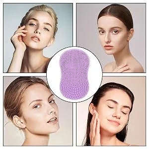 Face Scrubber Manual | Scrubbing Finger Handle Face Brush in Silicone Ergonomic Grip Women Men Face Scrubber for Massaging for Travelling Dormitory Pink - Ergonomic Design