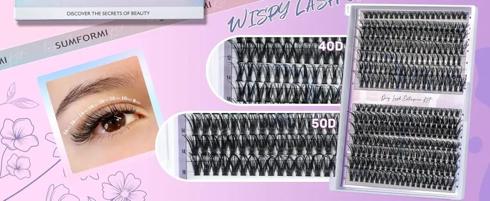 Lash Clusters Kit (40D-0.07D-8-16MM) 40Dkit-0.07D-8-16MM - Eyelash Extension Kit