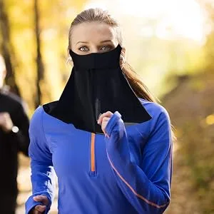 Bexdug UV Protection Face Masque | Face Neck Gaiter UV Masque Cooling Sun Face Cover Sunscreen Masque Full Face Shield Face & Neck UV Protector Black - Complete Facial Coverage