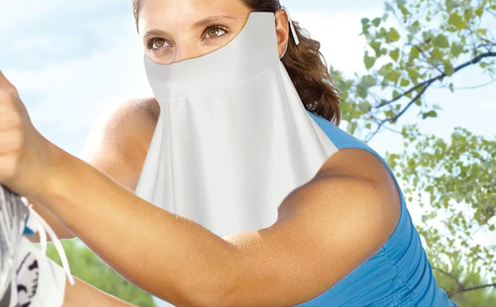 Bexdug UV Protection Face Masque | Face Neck Gaiter UV Masque Cooling Sun Face Cover Sunscreen Masque Full Face Shield Face & Neck UV Protector Black - UV Protection Face Masque