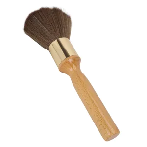Syrisora Portable Neck Duster Brush with Ergonomic Beech Wood Handle for Barbers - Ideal for Broken Hair Removal - 1413240001411-2
