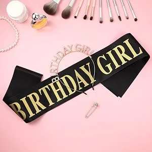 FRCOLOR Birthday Headbands Crystal Birthday Tiara Crown Birthday Headpiece Party Decorations Supplies - Women