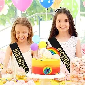 FRCOLOR Birthday Headbands Crystal Birthday Tiara Crown Birthday Headpiece Party Decorations Supplies - Women