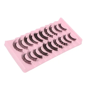 10 Pairs False Eyelashes Set DD Curl False Eyelashes Russian Strip Lashes Thick Multilayer False Eyelashes for Women - 1410220092211-2