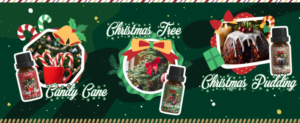 SALUBRITO Christmas Essential Oils Set Winter Holiday Fragrance Oil Gift Set for Diffuser Candle Soap Making Candy Cane Christmas Tree Christmas Pudding Apple Cinnamon Gingerbread Mistletoe - product information 2