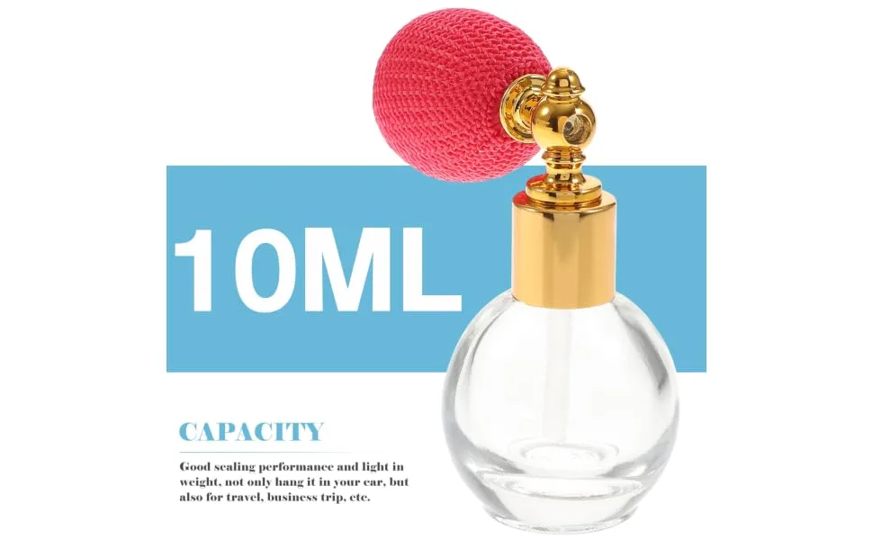 VINTORKY Empty Bottle Retro Bottle Perfume Travel Glass medium Golden - product information 3