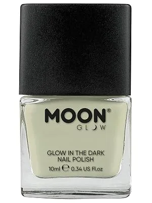 Moon Glow - Glow in The Dark Nail Polish - 10ml - Orange - Phosphorescent Nail Varnish - Moon Glow
