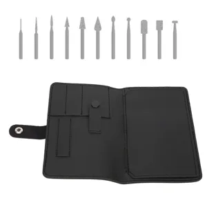 Nail Drill Bits Organizer Bag Storage 37 Slots Portable Efficient Manicure Bits Wallet Bag for Nail Art Enthusiasts (-1414240001812) Black - product information 3