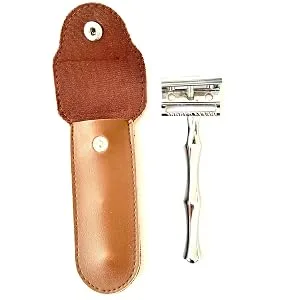 Stainless steel Manual Eco Friendly Double Edge Safety Razor for Men and Women Reuse-able Classic Safety Razor (Black) - Shaving Kit