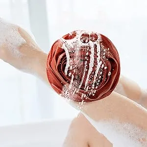 Uitseld Soft Bath Balls | Rose Multipurpose Bath Balls - Cute Bath Balls with Lanyard Portable Bath Supplies for Home Apartment Bathroom Dormitory Pink - Easy to Use