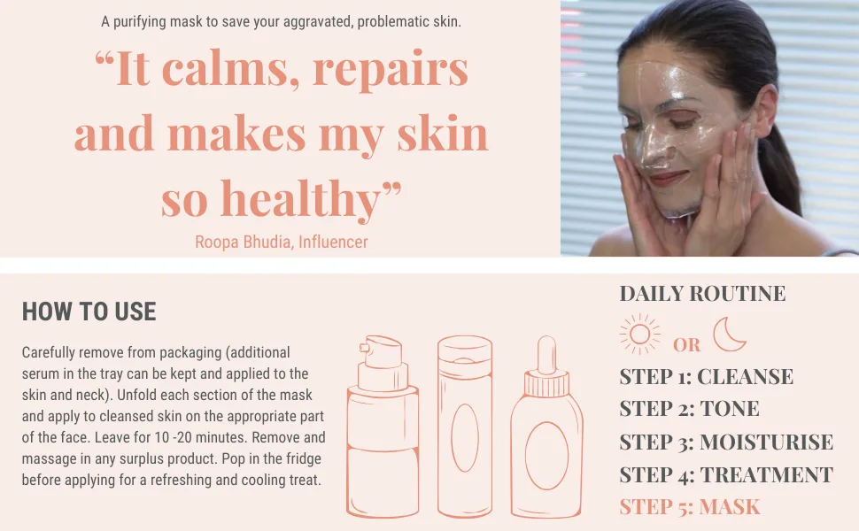 CACI Purifying Silver Mask - calms and repairs skin, healthy skin