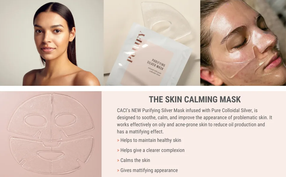 CACI Purifying Silver Mask - purifying silver mask, skin calming, mattifying mask