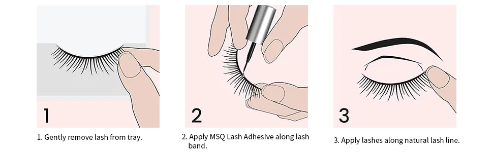 MSQ False Eyelashes Natural Look Eye Lashes Wispy Lashes Mink False Eyelashes Natural Wispy Lashes Soft Faux Mink Lashes Fluffy False Lashes - product information 3