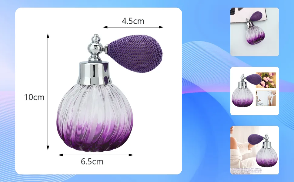 Refillable Perfume Bottle 90ML Retro Style Glass Empty Perfume Spray Bottle Refillable Perfume Atomizer Dispenser Bottle for Perfume - JM25413-1