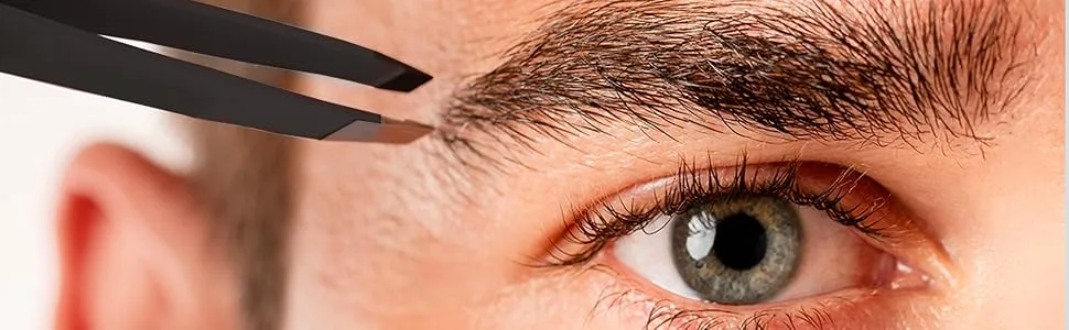 Gentlehomme Tweezer for Men's Eyebrows & Beard - Professional Stainless Steel - Precise for Facial Hair & Eyebrows - Tweezer for men