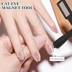 Uitseld 5 in 1 Nail Magnet Tool | Magnetic Nails Polish Wand Nail Design Tools Professional Cat Eye Stick for Salon Manicure Purple - Innovative Nail Design
