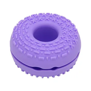 Makeup Brush Cleaning Bowl Silicone Gradual Change Textures Cosmetic Brush Cleaner for Blush Powder Brushes (Purple) - product information 2