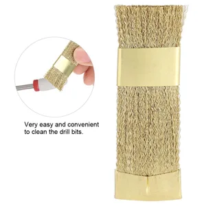 Drill Bits Cleaning Brush Nail Art Wire Nail Art Bits Cleaning Brush Golden Color Copper Wire Drill Cleaner Brush Manicure Accessories - product information 6