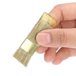 Drill Bits Cleaning Brush Nail Art Wire Nail Art Bits Cleaning Brush Golden Color Copper Wire Drill Cleaner Brush Manicure Accessories - JM17332-2