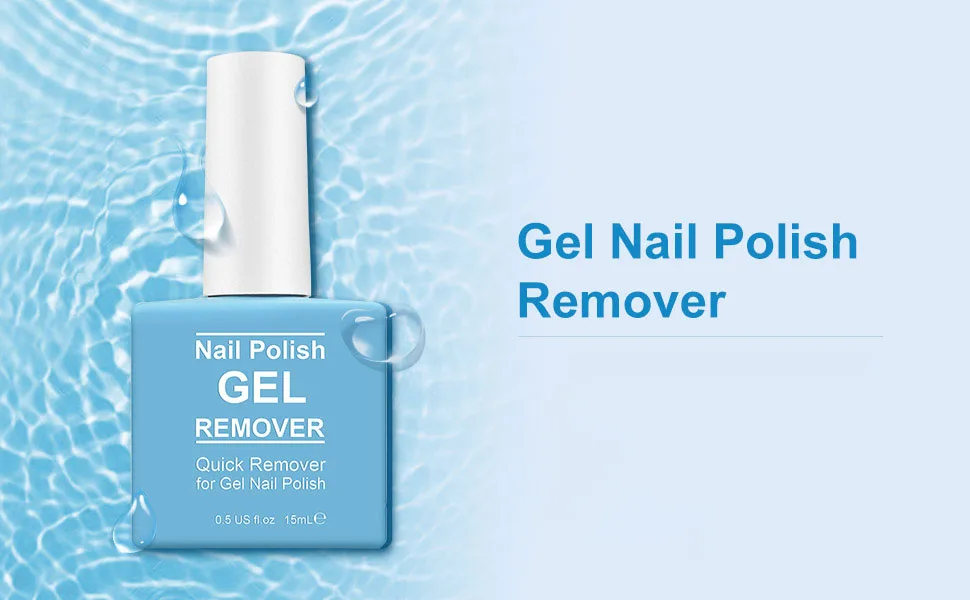 Gel Nail Polish Remover with Nail Buffer & Cuticle Pusher Professional Remove Gel Manicure Tools Kit for Nails in 2-5 mins - nail polish remover