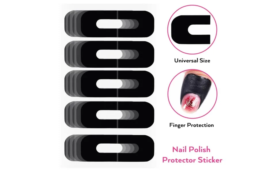 MERRYHAPY 100 Sheets Skin Cuticle Protector Nail Polish Accessories Nail Polish Protectors Nail Protectors - product information 3
