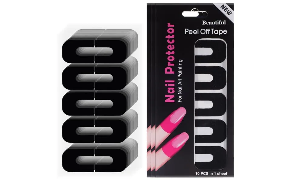 MERRYHAPY 100 Sheets Skin Cuticle Protector Nail Polish Accessories Nail Polish Protectors Nail Protectors - product information 6
