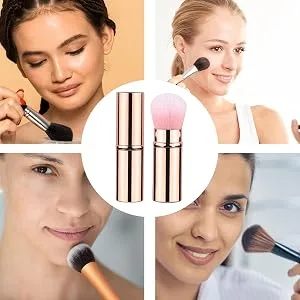 Makeup Brush for Foundation - Multipurpose Telescopic Cosmetics Brushes | Portable Face Makeup Brushes Beginner Friendly Powder Brush for Home Travel Black - Use Easily