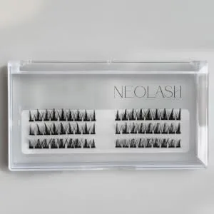 NEOLASH 54 Clusters False Lashes Soft Natural Fluffy Wispy Hybrid Individual with Eyelash Glue and Tweezers Go-to Set - CLUTERS