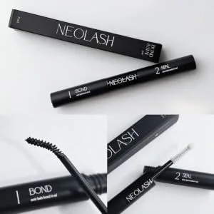 NEOLASH 54 Clusters False Lashes Soft Natural Fluffy Wispy Hybrid Individual with Eyelash Glue and Tweezers Go-to Set - glue